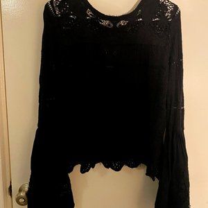 Free People bell-sleeved top